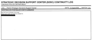 Screenshot of CPD security log