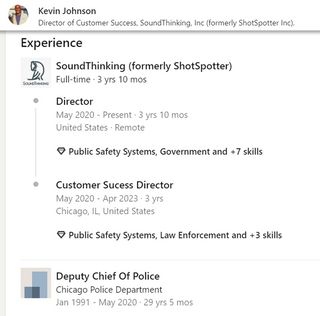 Screenshot of Johnson's LinkedIn resume

Credit: Kevin Johnson/LinkedIn