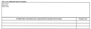 Screenshot of CPD security log.